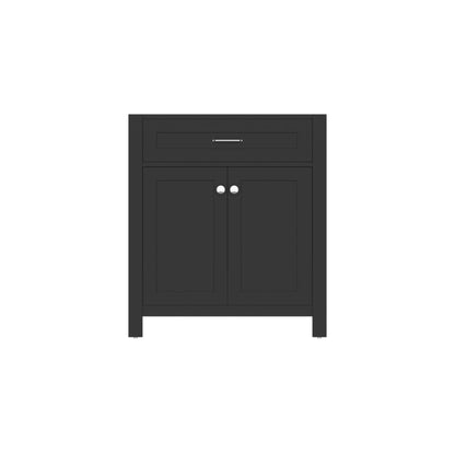 Alya Bath Norwalk  30" Single Espresso Freestanding Bathroom Vanity With Brushed Nickel Edge Handles - HE-101-30-E