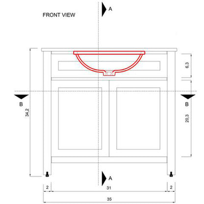 Alya Bath Norwalk 36" Single Espresso Freestanding  Bathroom Vanity With Carrara Marble Top, Ceramic Sink and Wall Mounted Mirror - HE-101-36-E-CWMT + HE-101/102-36-G-M