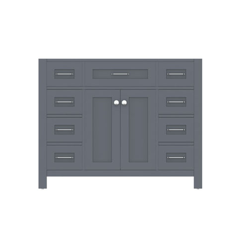 Alya Bath Norwalk 42" Single Gray Freestanding Bathroom Vanity With Brushed Nickel Edge Handles - HE-101-42-G