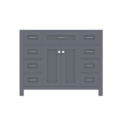 Alya Bath Norwalk 42" Single Gray Freestanding Bathroom Vanity With Brushed Nickel Edge Handles - HE-101-42-G