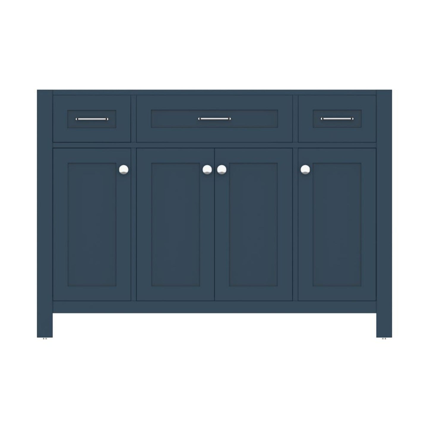 Alya Bath Norwalk 48" Single Blue Freestanding Bathroom Vanity With Brushed Nickel Edge Handles - HE-101-48-B