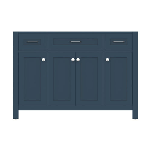 Alya Bath Norwalk 48" Single Blue Freestanding Bathroom Vanity With Brushed Nickel Edge Handles - HE-101-48-B
