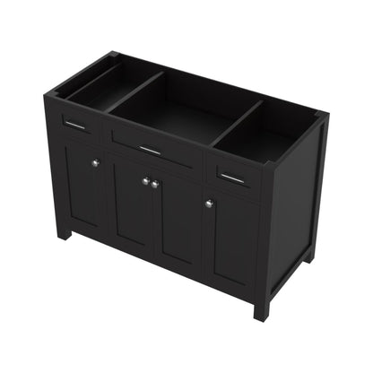 Alya Bath Norwalk 48" Single Espresso Freestanding Bathroom Vanity With Brushed Nickel Edge Handles - HE-101-48-E