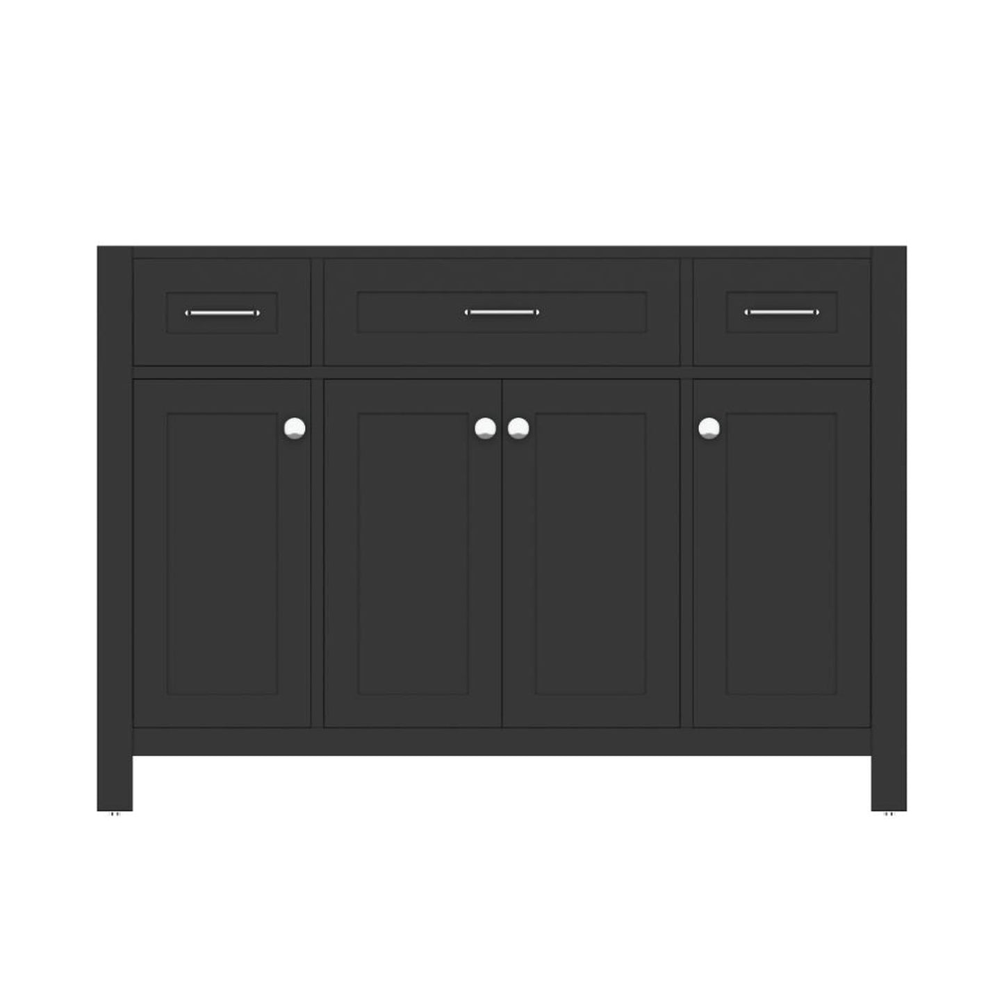 Alya Bath Norwalk 48" Single Espresso Freestanding Bathroom Vanity With Brushed Nickel Edge Handles - HE-101-48-E