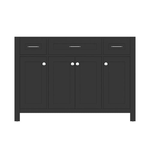 Alya Bath Norwalk 48" Single Espresso Freestanding Bathroom Vanity With Brushed Nickel Edge Handles - HE-101-48-E