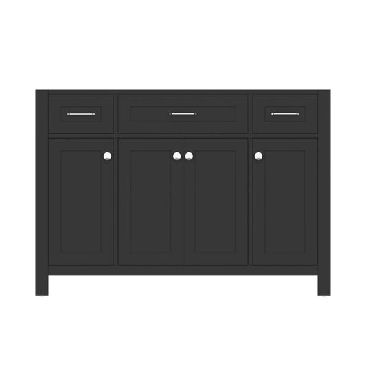 Alya Bath Norwalk 48" Single Espresso Freestanding Bathroom Vanity With Brushed Nickel Edge Handles - HE-101-48-E