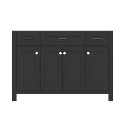 Alya Bath Norwalk 48" Single Espresso Freestanding Bathroom Vanity With Brushed Nickel Edge Handles - HE-101-48-E