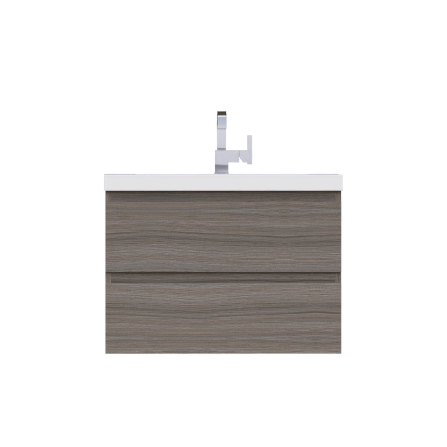 Alya Bath Paterno 30" Single Gray Wall Mounted  Bathroom Vanity With Acrylic Top and Integrated Sink - AB-MOF30-G