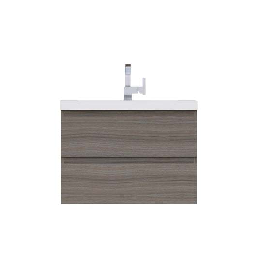 Alya Bath Paterno 30" Single Gray Wall Mounted  Bathroom Vanity With Acrylic Top and Integrated Sink - AB-MOF30-G