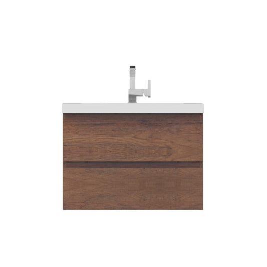 Alya Bath Paterno 30" Single Rosewood Modern Wall Mounted  Bathroom Vanity With Acrylic Top and Integrated Sink - AB-MOF30-RW