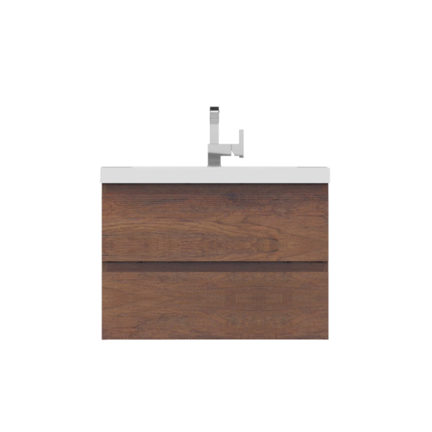 Alya Bath Paterno 30" Single Rosewood Modern Wall Mounted  Bathroom Vanity With Acrylic Top and Integrated Sink - AB-MOF30-RW