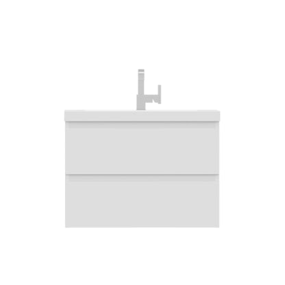 Alya Bath Paterno 30" Single White Modern Wall Mounted  Bathroom Vanity With Acrylic Top and Integrated Sink - AB-MOF30-W