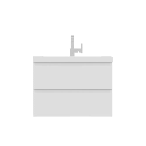 Alya Bath Paterno 30" Single White Modern Wall Mounted  Bathroom Vanity With Acrylic Top and Integrated Sink - AB-MOF30-W