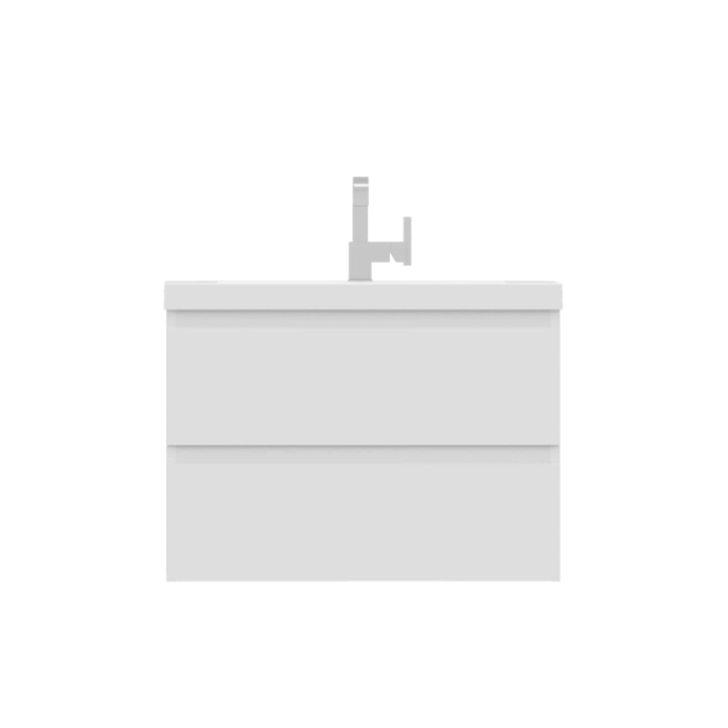 Alya Bath Paterno 30" Single White Modern Wall Mounted  Bathroom Vanity With Acrylic Top and Integrated Sink - AB-MOF30-W
