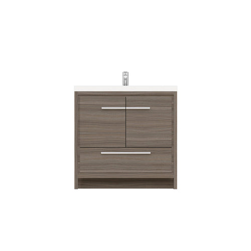 Alya Bath Sortino 36" Single Gray Modern Freestanding  Bathroom Vanity With Acrylic Top and Integrated  Sink - AB-MD636-G