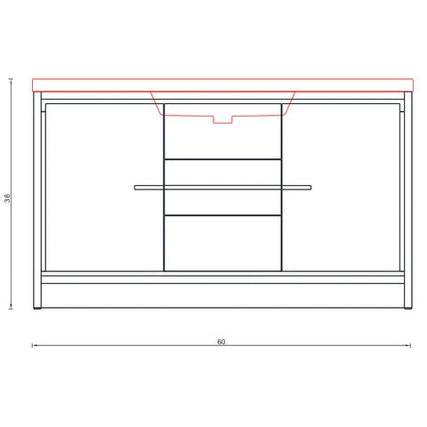 Alya Bath Sortino 60" Single White Modern Freestanding  Bathroom Vanity With Acrylic Top and Integrated Sink - AB-MD660S-W