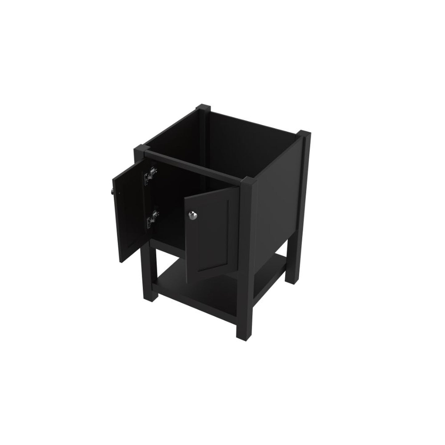 Alya Bath Wilmington 24" Single Espresso Freestanding Bathroom Vanity With Brushed Nickel Edge Handles - HE-102-24-E