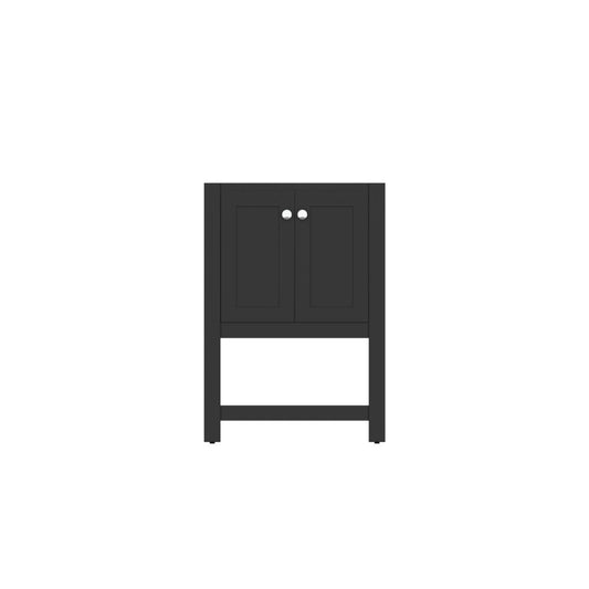 Alya Bath Wilmington 24" Single Espresso Freestanding Bathroom Vanity With Brushed Nickel Edge Handles - HE-102-24-E