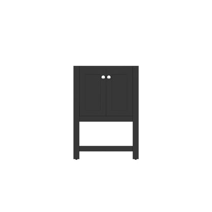 Alya Bath Wilmington 24" Single Espresso Freestanding Bathroom Vanity With Brushed Nickel Edge Handles - HE-102-24-E