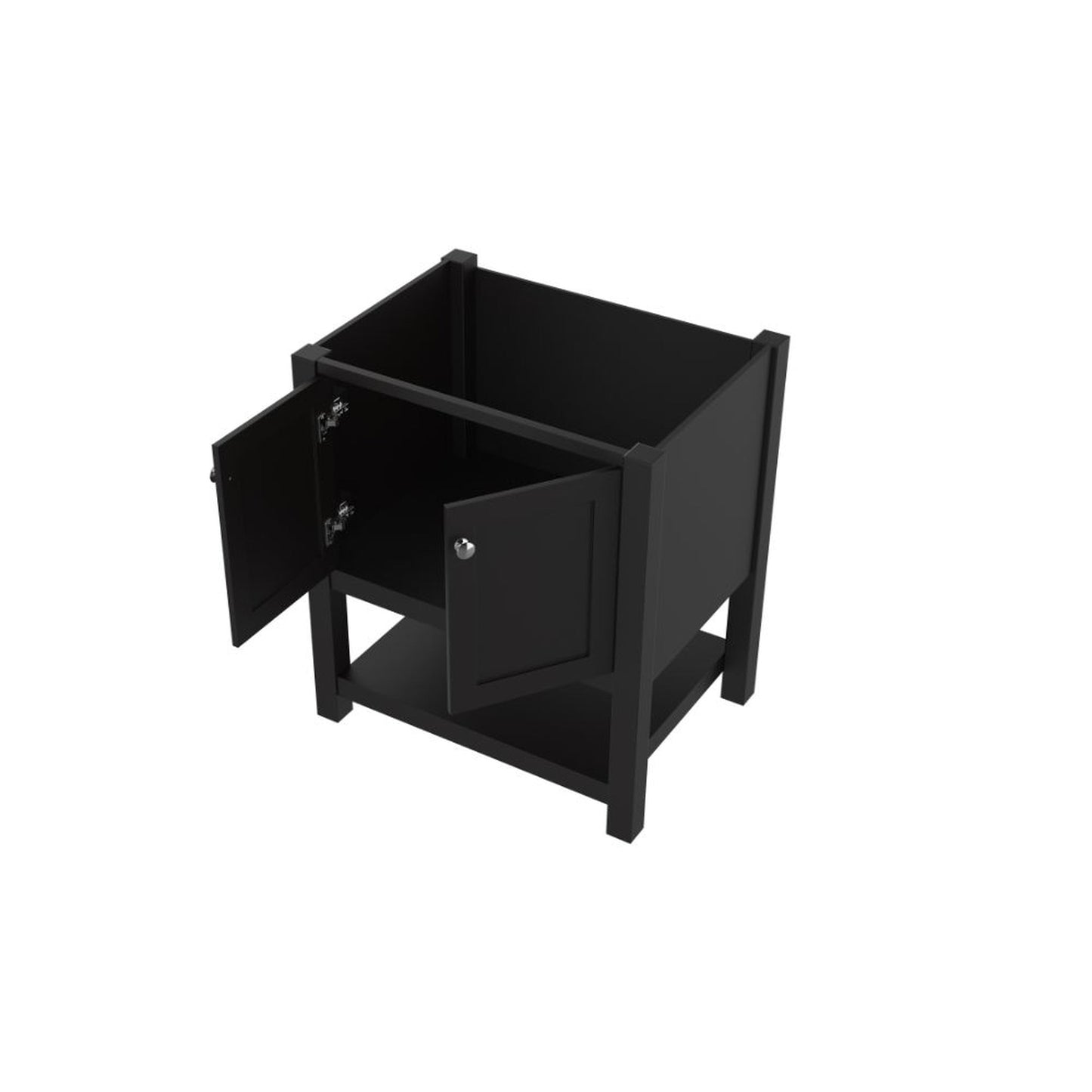 Alya Bath Wilmington 30" Single Espresso Freestanding Bathroom Vanity With Brushed Nickel Edge Handles - HE-102-30-E