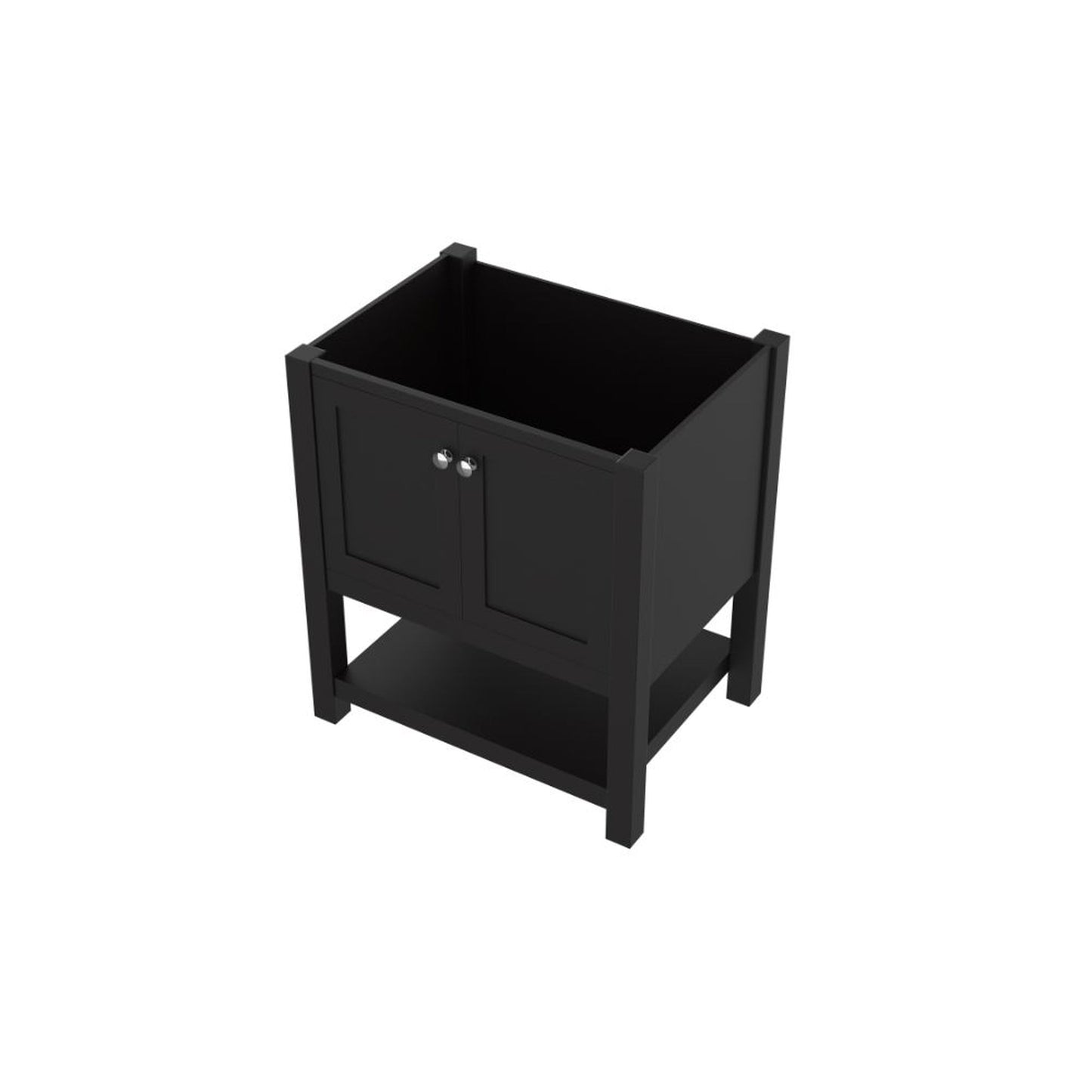Alya Bath Wilmington 30" Single Espresso Freestanding Bathroom Vanity With Brushed Nickel Edge Handles - HE-102-30-E