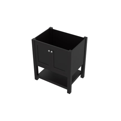 Alya Bath Wilmington 30" Single Espresso Freestanding Bathroom Vanity With Brushed Nickel Edge Handles - HE-102-30-E