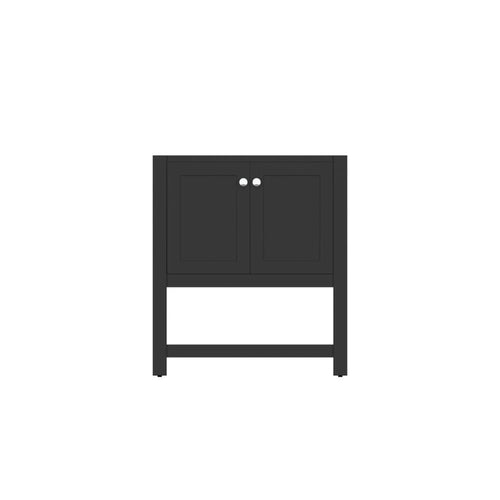 Alya Bath Wilmington 30" Single Espresso Freestanding Bathroom Vanity With Brushed Nickel Edge Handles - HE-102-30-E