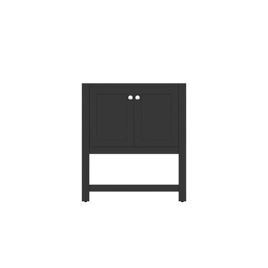 Alya Bath Wilmington 30" Single Espresso Freestanding Bathroom Vanity With Brushed Nickel Edge Handles - HE-102-30-E