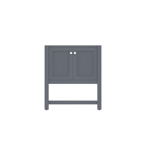 Alya Bath Wilmington 30" Single Gray Freestanding Bathroom Vanity With Brushed Nickel Edge Handles - HE-102-30-G