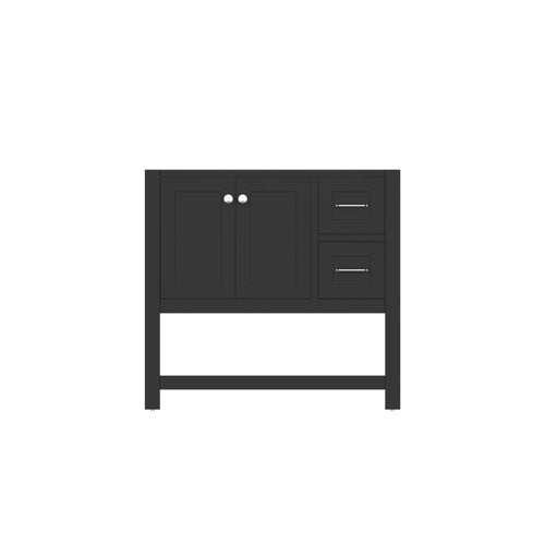 Alya Bath Wilmington 36" Single Espresso Freestanding Bathroom Vanity With Brushed Nickel Edge Handles - HE-102-36-E