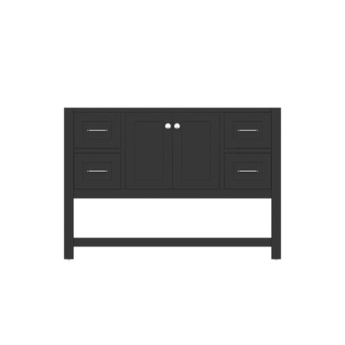 Alya Bath Wilmington 48" Single Espresso Freestanding Bathroom Vanity With Brushed Nickel Edge Handles - HE-102-48-E