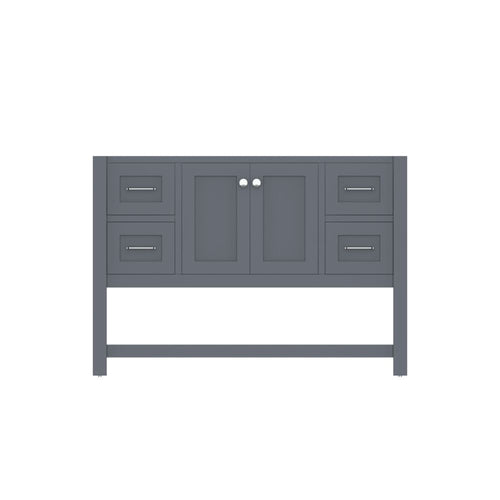 Alya Bath Wilmington 48" Single Gray Freestanding Bathroom Vanity With Brushed Nickel Edge Handles - HE-102-48-G