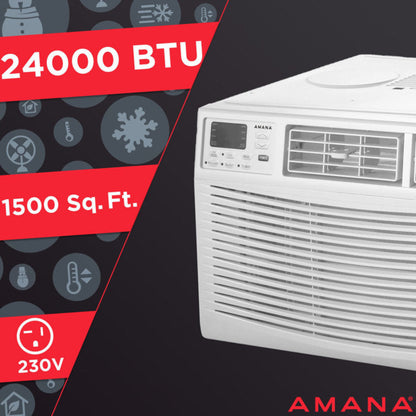 Amana 24, 000 BTU Window AC with Electronic Controls - White  -  AMAP242CW
