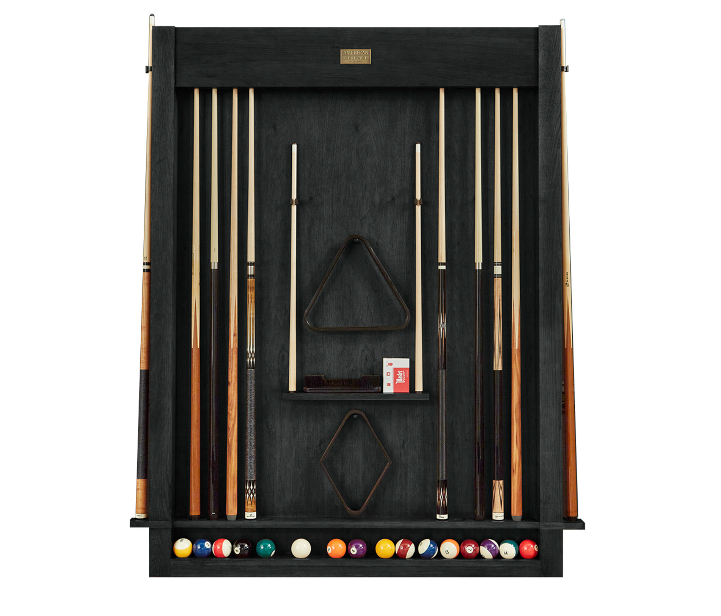 American Heritage Alta Wall Mounted Cue Rack 12 - ALTAWALLRACK12-BA