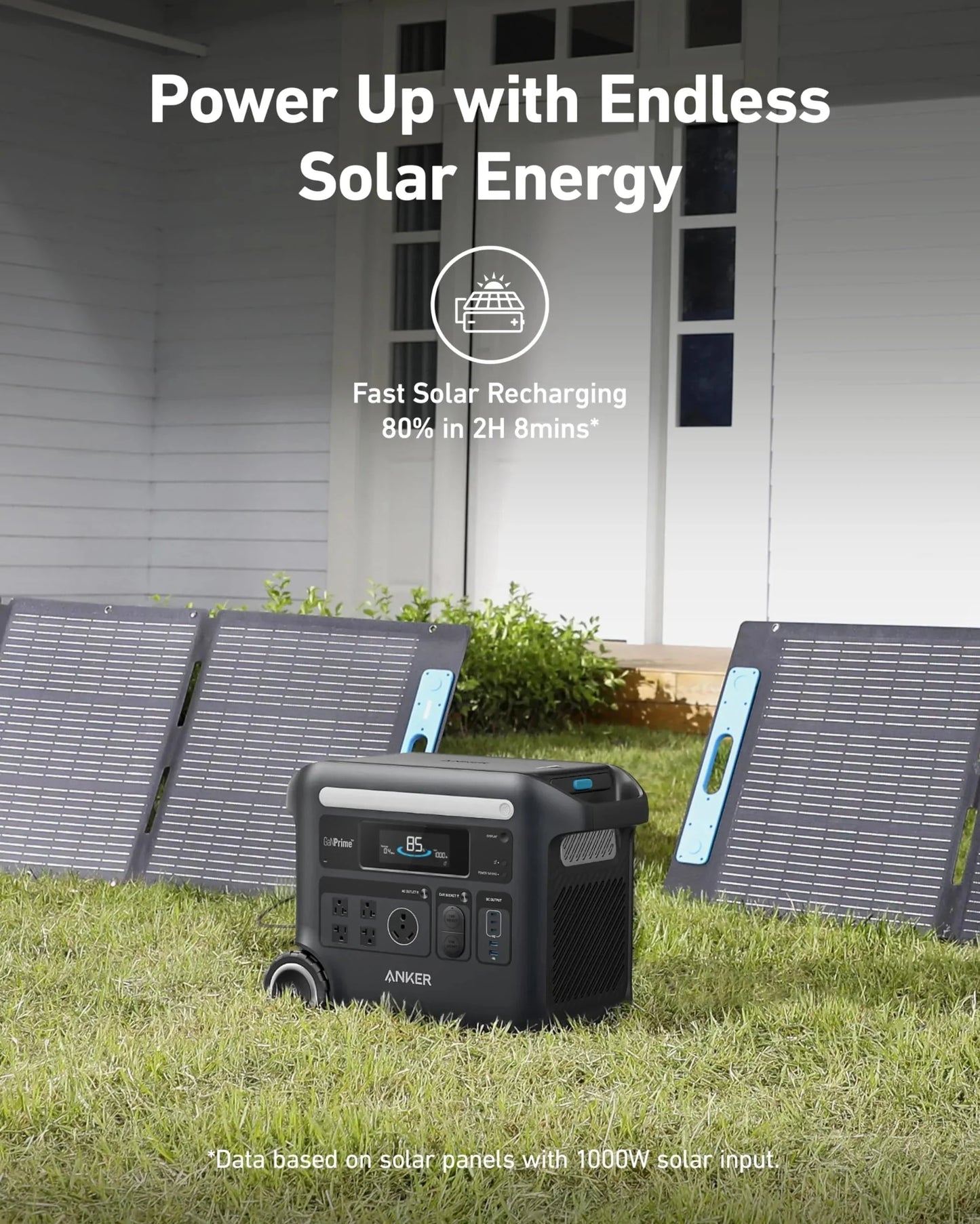 Aurora Generators Anker SOLIX F2600 Solar Generator - 2560Wh | 2400W |  With Anker Solix PS 400W Solar Panel - PowerGen USA - B1781112