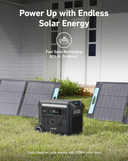 Aurora Generators Anker SOLIX F2600 Solar Generator - 2560Wh | 2400W |  With Anker Solix PS 400W Solar Panel - PowerGen USA - B1781112