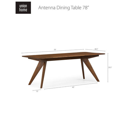 Union Home Antenna Rectangular Dining Table 78" In Porto Finish  - DIN00011