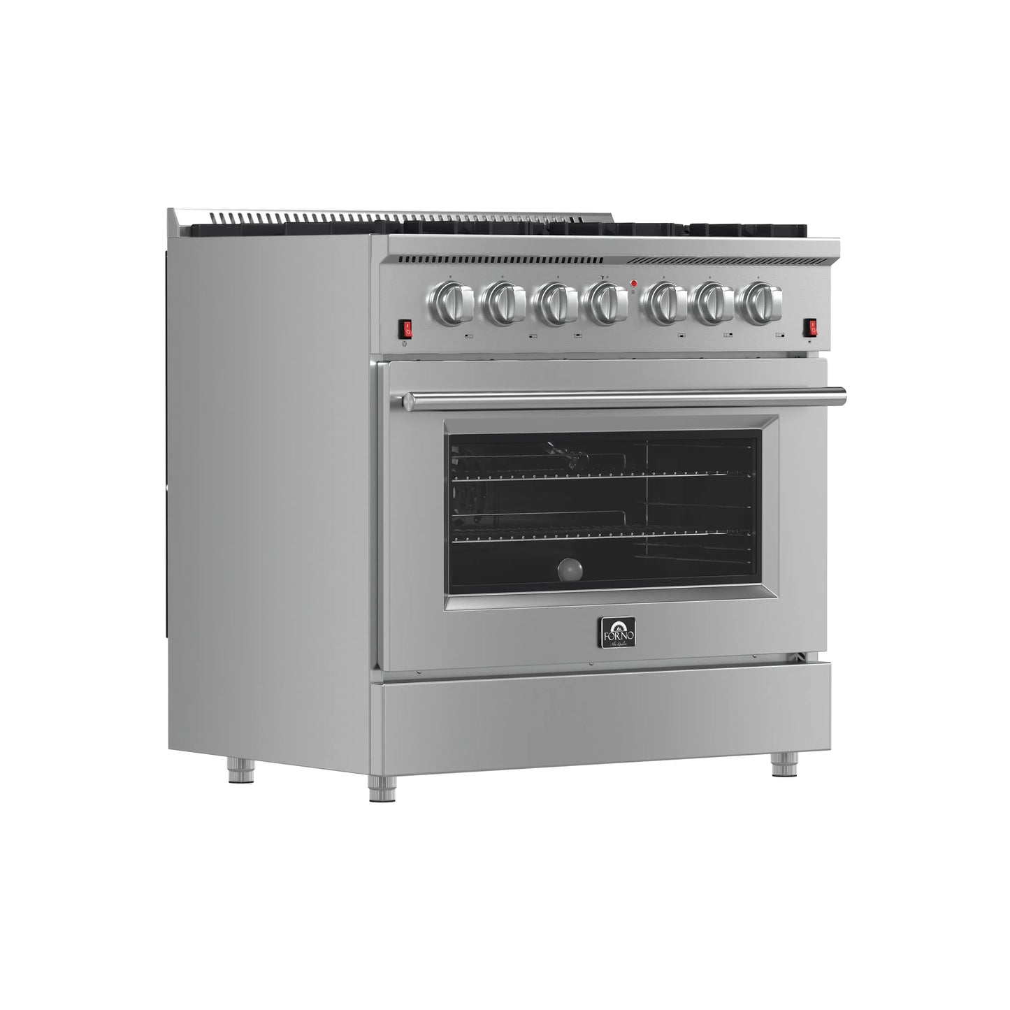 Forno Galiano 36-Inch  Gas Range with 6 Burners and Gas Convection Oven  - FFSGS6244-36