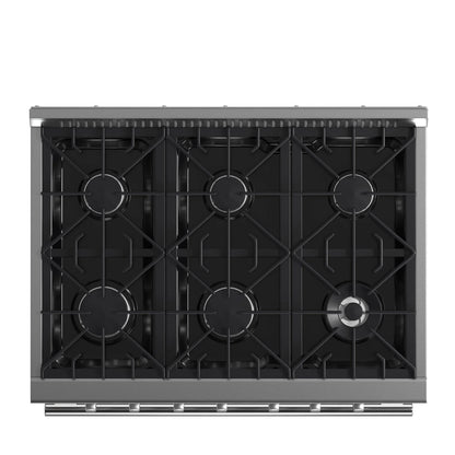 Forno Galiano 36-Inch  Gas Range with 6 Burners and Gas Convection Oven  - FFSGS6244-36