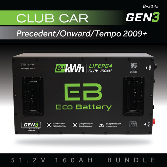 Eco Battery 51V 160AH Battery Bundle / Club Car Precedent/Onward/Tempo / 2009+ - B-3145