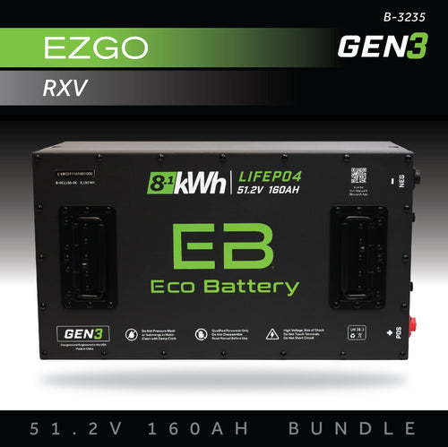 Eco Battery 51V 160AH Battery Bundle / EZGO RXV - B-3235