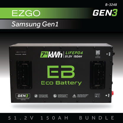 Eco Battery 51V 150AH Battery Bundle / EZGO RXV Samsung Gen1 (2017-2021) - B-3248