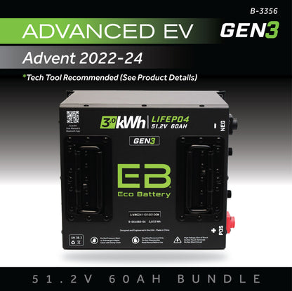 Eco Battery 51V 60AH Battery Bundle / Advanced EV Advent / 2022-24 -  B-3356