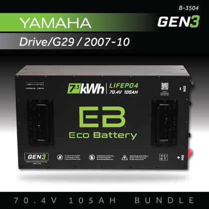 Eco Battery 70V 105AH Battery Bundle / Yamaha Drive/G29 / 2007-10 - B-3504