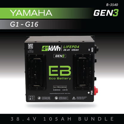 Eco Battery 38V 105AH Battery Bundle / Yamaha G1-G16 - B-3540