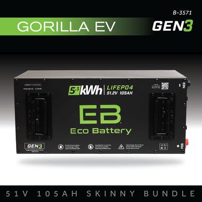 Eco Battery 51V 105Ah Skinny Battery Bundle / Gorilla - B-3571