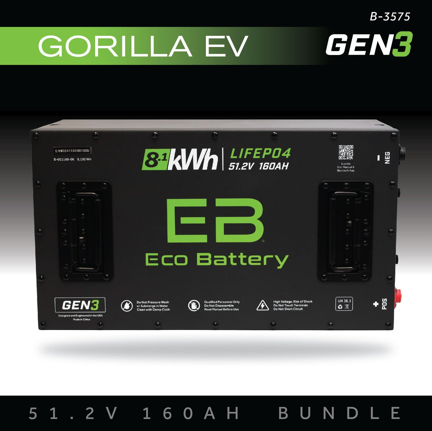 Eco Battery 51V 160Ah Battery Bundle / Gorilla - B-3575