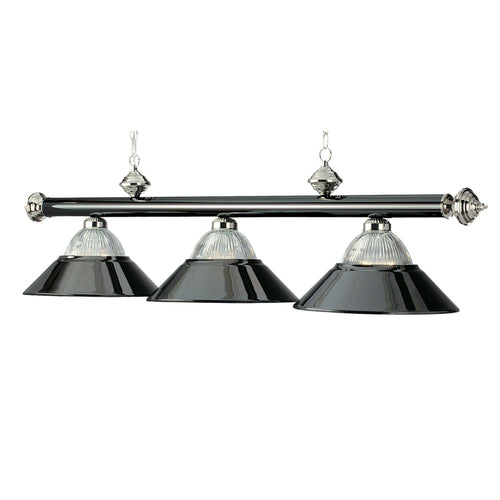 RAM Game Room 3Lt-54“ Billiard Light-Black Chrome & Chrome B48-RIB BKCH/CH