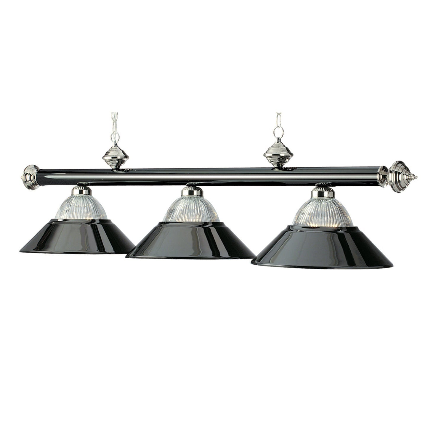 RAM Game Room 3Lt-54“ Billiard Light-Black Chrome & Chrome B48-RIB BKCH/CH