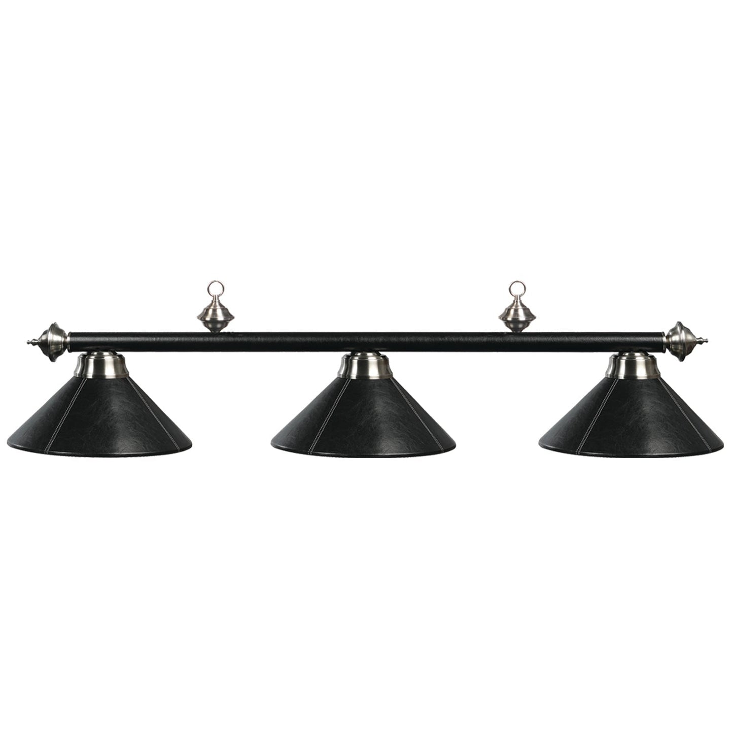 RAM Game Room 3Lt-54″ Billiard Light-Leather/Black B54-LTHR BLK